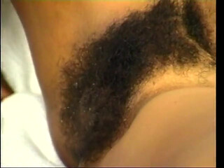 Nice cute curly haured black woman takes big black dick in doggy style