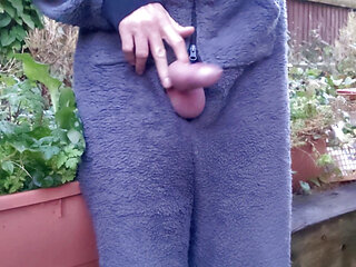 Big Cock Outdoor Edging Cum Flowing Onesie Wank for the Neighbours - Rockard Daddy