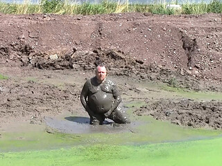 Mud Bath in Dark, Creamy Pond Mud