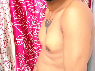 Underwear pulled down jerking