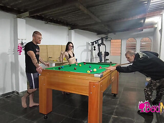 Playing Naked Pool with My Boyfriend and My Father-in-law