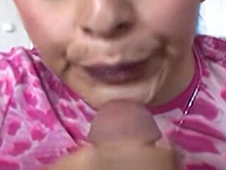 Sexy Big Tit Latina Mikayla with a Hairy Pussy Gives Her Step Brother a Blowjob and Gets a Cumshot