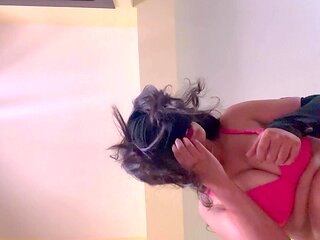 18 Years Old Indian with Big Hanging Boobs and Pink Pussy Fucked Hard