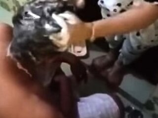 Indian Wife Giving A Fantastic Blowjob After Bathing Her