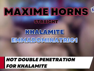 Double p&eacute_n&eacute_tration hard avec khalamite et Emmadominatric1 Fellation intense, cumshot sauvage, et une sc&egrave_ne de sexe...