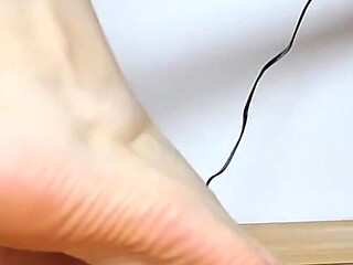 Secret Office Tickle Trap: Under Desk Dangling & Foot Tickling