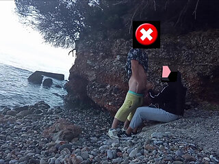 I cum in her mouth twice on the beach