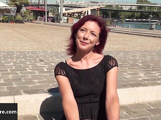 Redhead Morgane Dells Small Tits Tan Turns Into Big Cock Ride