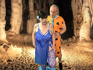 Granny Betty Rubble Fucks Fred Flintstone - Homemade BBW Cosplay Blowjob & Creampie
