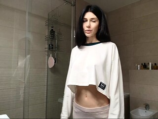 Emo teen Becka solo webcam masturbation