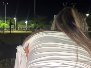 My shy girlfriend likes to fuck in a public square and doesn't mind being seen