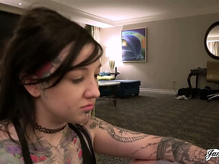 James Deens favorite inked-up slut is back, and shes ready for another rough fucking