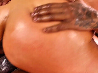 Oiled BBC Destruction & Facial