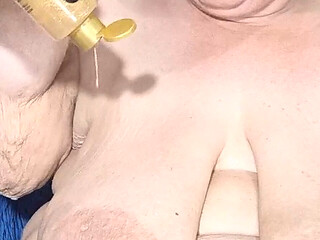 He's Dripping on Her Titties and Ass in the Asshole so Creamy Fast
