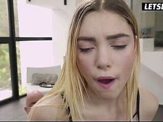 Naughty blonde gets ass-fucked and creampied