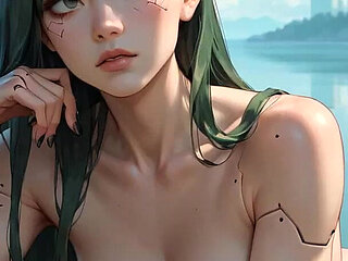 Autumn Breeze Solo Sips: Green-haired Goddess by the Lake