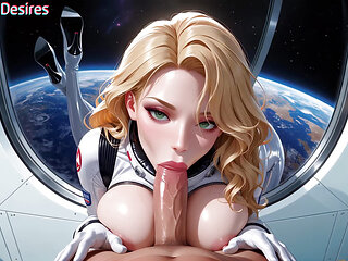 Big Tit Blonde in Outer Space 4K Ai-generated