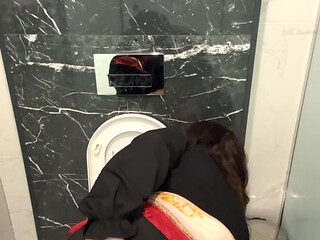 Public bathroom masturbation