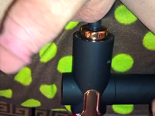 Hard, hot cock cumming with vibration