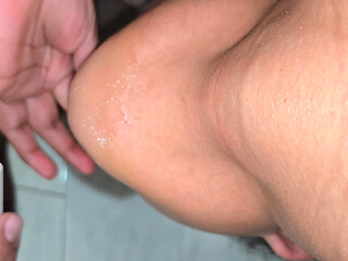 Close-up of Throat Bulge Until Cumming Inside
