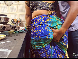 Desi Aunty Myra Fucks Stepson with Big Ass in Doggy Style - Indian Mom Blowjob and Cumshot