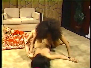 Watch two girls open up friend's legs and lick her pussy