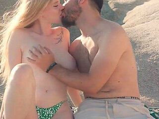 Real Couple - Ocean Waves Deep Oral, and Romantic Missionary