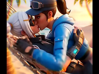 Cloud Striker x Dizzie Lesbian (Fortnite/ AI generated)