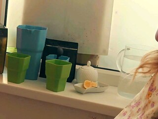 She made a cappuccino for her boss using a magic wand