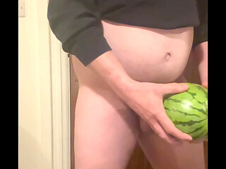 Fucking a watermelon