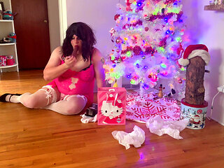 Santa Left Presents Under The Tree For Little Sissy Shelby