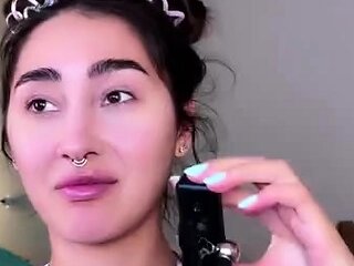 Close up of Asian masturbation
