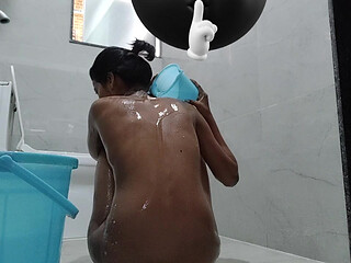 Baby during Bathroom