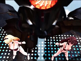 Animated GF practices dance moves in sexy 3D