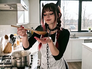 Succubus Girlfriend Was Summoned to Cook - but She Had Other Plans (AI)