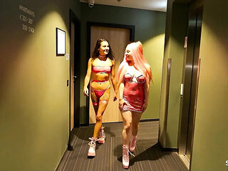 German Skinny Teen Jenny Stella FFM Threesome with Blackzilla Monster Cock - Deep Throat Blowjob & Rough Doggy Style Sex