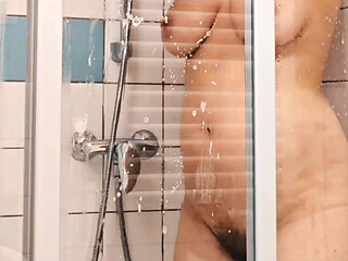 Fun in the shower - real, hot, orgasmic, moaning
