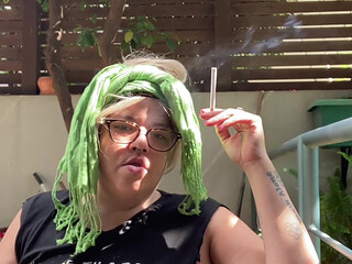 Morning Outdoor Smoking Ritual - BBW Brazilian MILF Goddess