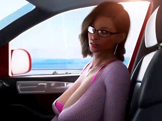 Big Tits MILF Cheating Wifes Huge Ass Pounded Hard in Rough Teen Anal Fuck in Car, Young