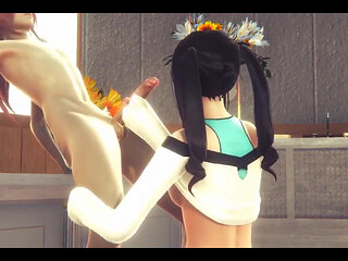 Hentai Uncensored - Yumiko Plays with Two Friends and Jerks off and Gets Fucked by Both of Them in a Church - Japanese Asian Man