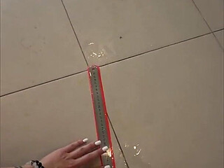 Extreme Long Distance - Powerful Pee Flow From a Full Bladder - Measuring the Distance of Urination