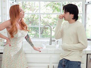 Redhead milf Sophia Locke gets her pussy railed hard by Elias Cash