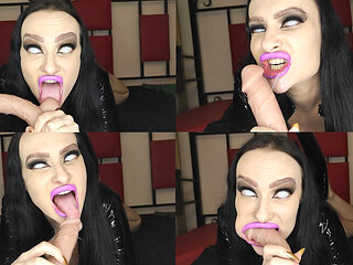 Hungry Zombie Gothic Witch Bites Your Dick POV