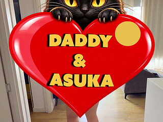 Snack time daytime naughty fun for daddy and Asuka