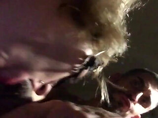 Stoyca masked performing an oral tecnique