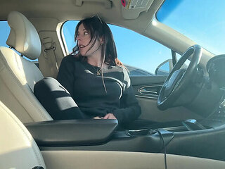 Amateur Brunette MILF Nadia Foxx Public JOI & Car Fucking 4K