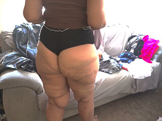 Phat Ass Big Booty Anal Queen Folds Clothes