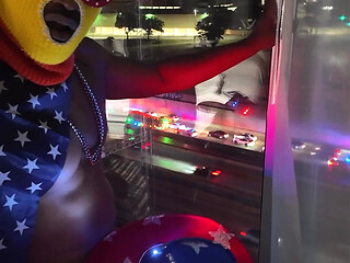 Red, White & Pussy Squirting - Patriotic MILF & BBC Fuck Hotel Fuck!