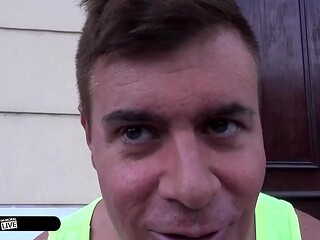 Naughty Ally Breelsen teases Dean Van Damme's massive dick