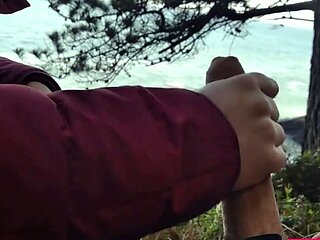 Public Blowjob with a View: Amateur Couple Almost Caught!